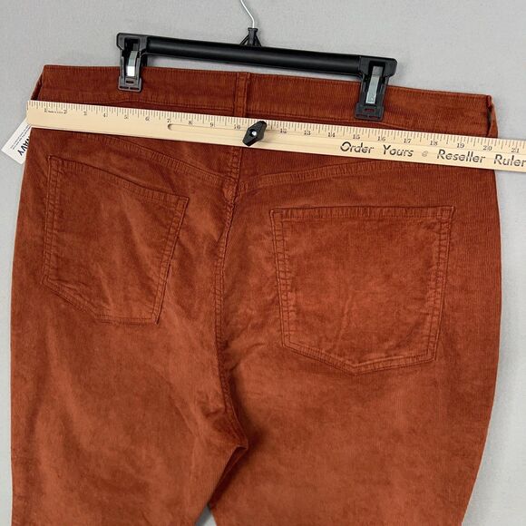 Old Navy Pants Womens 18 Brown High Rise OG Straight Corduroy Academia Preppy - Picture 9 of 16